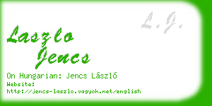 laszlo jencs business card